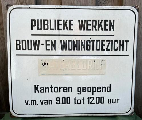 Oud geëmailleerd bord zie omschrijving ‼️, Antiek en Kunst, Antiek | Emaille, Ophalen of Verzenden