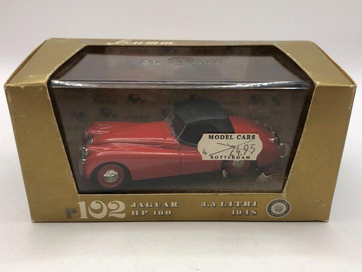 Brumm R102 Jaguar 3,5 Liter 1948 rood -GOED- M38, Hobby en Vrije tijd, Modelauto's | 1:43, Gebruikt, Auto, Overige merken, Ophalen of Verzenden