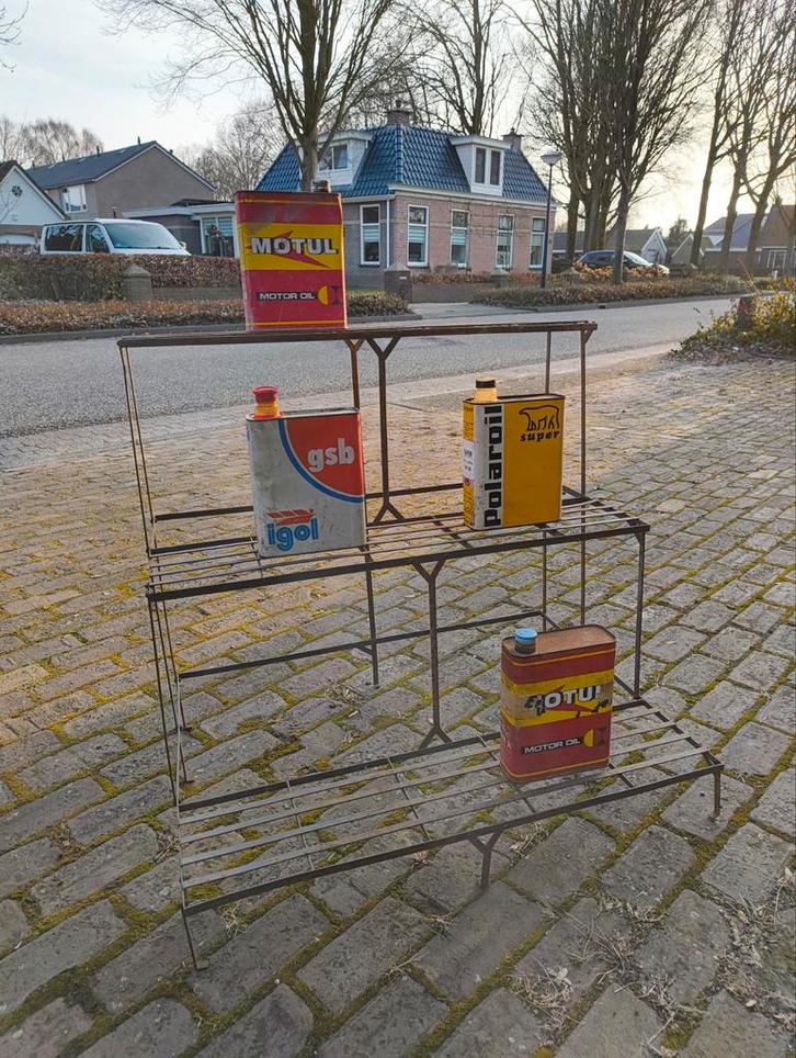 Vintage metalen plantenrek, Antiek en Kunst, Curiosa en Brocante, Ophalen