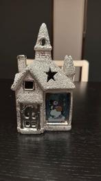Zilver kersthuisje voor  waxinelichtje, Diversen, Ophalen of Verzenden, Zo goed als nieuw