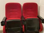 bioscoop stoelen, Huis en Inrichting, Stoelen, Ophalen, Gebruikt, Twee, Metaal