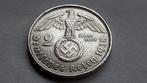 WO2 2 Reichsmark 1938B zilver nazi duitsland., Postzegels en Munten, Munten | Europa | Niet-Euromunten, Ophalen of Verzenden, Duitsland
