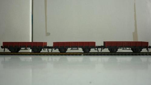 3 Fleischmann H0 lage bakwagons, Hobby en Vrije tijd, Modeltreinen | H0, Gebruikt, Wagon, Fleischmann, Ophalen of Verzenden
