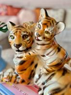 Beeld duo tijger tijgers welp nieuw Italië handgemaakt, Antiek en Kunst, Ophalen of Verzenden