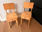 Piet Hein Eek Crisis Stoeltjes - Set van 2, Huis en Inrichting, Stoelen, Gebruikt, Twee, Bruin, Ophalen of Verzenden
