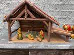 Kerststal met gips figuren, Diversen, Kerst, Ophalen of Verzenden, Gebruikt