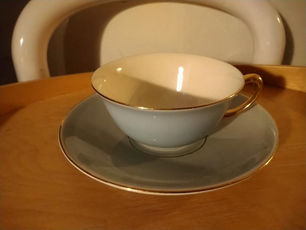 Plateel kop en schotel, Antiek en Kunst, Ophalen of Verzenden