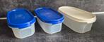 Tupperware Ruimtemaker laag model 500ML Blauw of Wit deksel, Ophalen of Verzenden, Zo goed als nieuw, Blauw, Overige typen