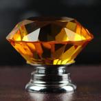 Glazen Diamant kastknop 💎 Amber 🧡, Huis en Inrichting, Woonaccessoires | Overige, Nieuw, Restylen commode Ikea Hemnes PAX keuken embrasse deurknop