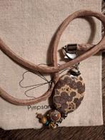 Mooie natuur-stenen hanger van Pimps & Pearls aan zijden koo, Dieren en Toebehoren, Amfibie, 0 tot 2 jaar