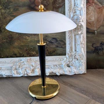 Vintage Hollywood Regency mushroom tafellamp van Baulmann beschikbaar voor biedingen