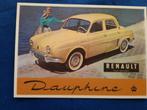 ansichtkaart Renault Dauphine ( geel ), Ophalen of Verzenden, Zo goed als nieuw, Auto's