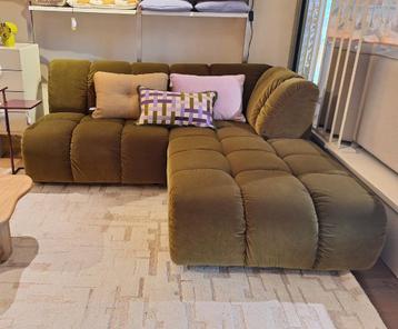 HK Living - Wave couch, Royal velvet Olive  beschikbaar voor biedingen