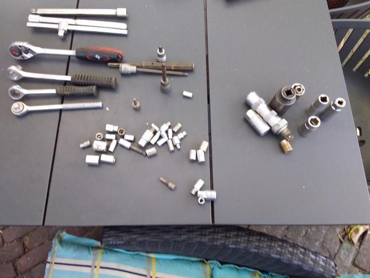 Ratels en Doppen Set - Diverse Maten, Doe-het-zelf en Verbouw, Gereedschap | Handgereedschap, Gebruikt, Ophalen