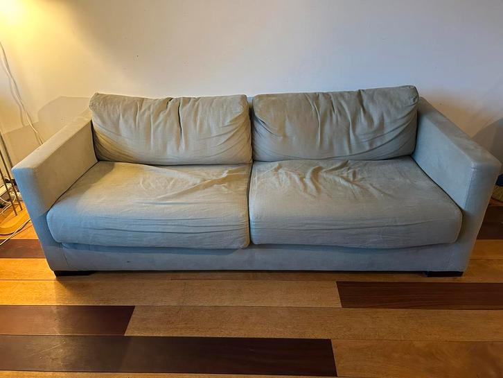 Gratis slaapbank, Huis en Inrichting, Slaapkamer | Slaapbanken, Gebruikt, 100 cm, 220 cm, Tweepersoons, Beige, Grijs, Ophalen