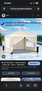 Brixy Partytent - Opvouwbaar Bezoeken › - Easy Up - 3x3m, Tuin en Terras, Partytenten, Ophalen, Opvouwbaar, Partytent, Minder dan 4 meter