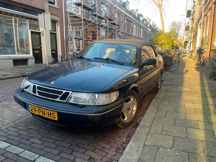 Saab 900 2.3 I Cabrio 1997 Blauw, Auto's, Saab, Particulier, Saab 900, Airbags, Airconditioning, Bluetooth, Lederen bekleding