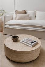 Nieuwe sklum Salontafel Travertin-look Ø80cm, Ophalen, Overige materialen, Rond, Nieuw