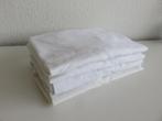 4 witte Hema wieg hoeslakens ca 40 / 45 x 80/85 cm, Jongetje of Meisje, Ophalen of Verzenden, Zo goed als nieuw, Wit