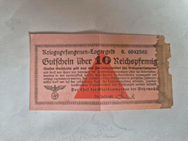 Kampgeld 10 Reichspfennig voor krijgsgevangenen WOII, Verzamelen, Militaria | Tweede Wereldoorlog, Landmacht, Duitsland, Ophalen of Verzenden