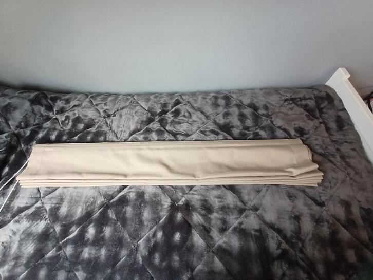 mooi vouwgordijn taupe 120br en 183 hoog, Huis en Inrichting, Stoffering | Gordijnen en Lamellen, Zo goed als nieuw, 150 tot 200 cm