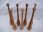 Vintage houten kegels 7 x, Ophalen of Verzenden