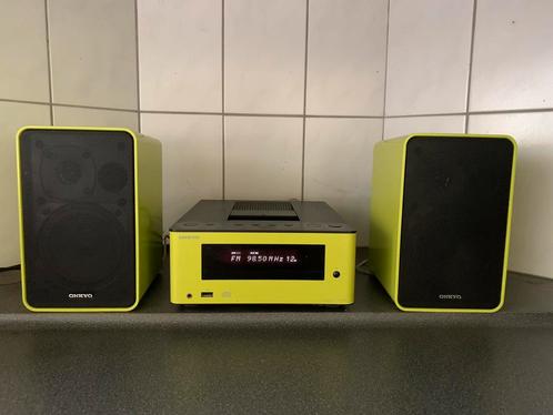 Onkyo stereo groene kleur, Audio, Tv en Foto, Stereo-sets, Zo goed als nieuw, Cd-speler, Ophalen of Verzenden