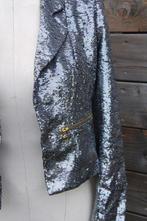 Jasje zilver paillet Josh V mt XS Vaste prijs AANBIEDING, Ophalen of Verzenden, Zo goed als nieuw, Jasje, Maat 34 (XS) of kleiner