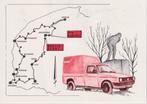 Nederland 1986 Kaart PTT Post 14e Elfstedentocht steden, Postzegels en Munten, Brieven en Enveloppen | Nederland, Ophalen of Verzenden