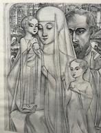 Jan Toorop, Madonna met kindeke en engelen, 1920, signatuur, Antiek en Kunst, Kunst | Schilderijen | Klassiek, Ophalen of Verzenden