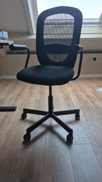 2 Identieke Bureaustoelen met Wielen, Ophalen, Zwart, Zo goed als nieuw, Bureaustoel