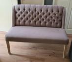 2 taupe stoelen eetbank en eettafel, Ophalen, Gebruikt, Stof, Twee