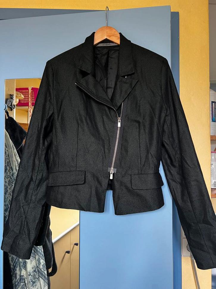 Cora Kemperman wollen Jasje Maat S, Kleding | Dames, Jasjes, Kostuums en Pakken, Zo goed als nieuw, Jasje, Maat 36 (S), Groen