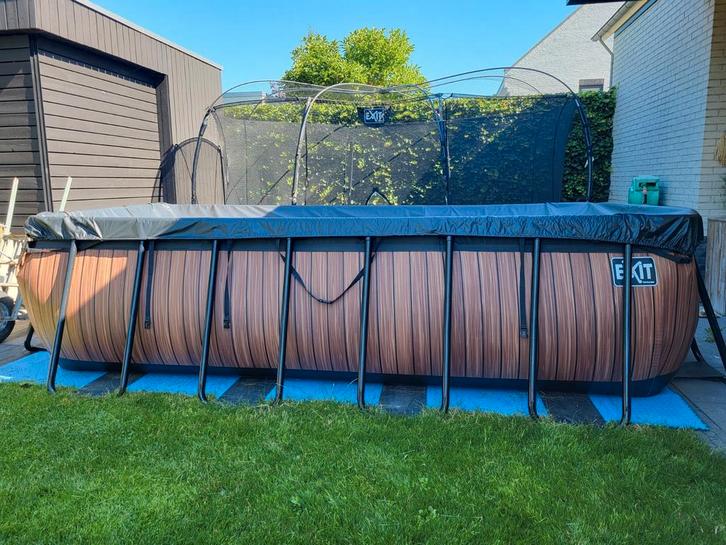 Zo goed als nieuw Exit wood zwembad met alle toebehoren, Tuin en Terras, Zwembaden, Zo goed als nieuw, 400 cm of meer, 200 tot 300 cm