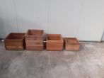 Hardhouten plantenbak bloembakken bloembak planten hout, Ophalen, Minder dan 60 cm, Vierkant, Nieuw