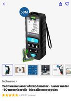 Techweise Laser afstandsmeter 50 mt NIEUW, Doe-het-zelf en Verbouw, Meetapparatuur, Ophalen of Verzenden, Zo goed als nieuw