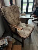 Vintage fauteuil met bloemmotief, Ophalen, Gebruikt, Minder dan 75 cm, 50 tot 75 cm
