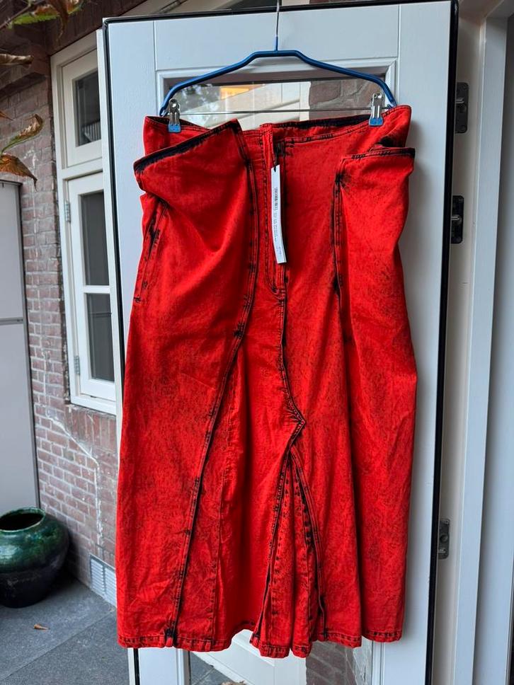 Mandarine dye rok Rundholz Dip maat L, Kleding | Dames, Rokken, Nieuw, Maat 42/44 (L), Oranje, Onder de knie, Verzenden