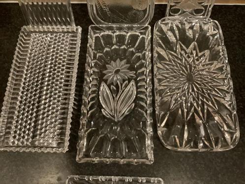 Mooie vintage glazen serveer/cake/decoratie schalen, Huis en Inrichting, Keuken | Servies, Gebruikt, Ophalen of Verzenden