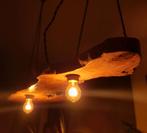 Massief olijfhouten hanglamp, Huis en Inrichting, Lampen | Hanglampen, Ophalen of Verzenden, Nieuw, Hout, Elegant en robuust