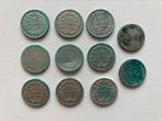 11x 10 cent Nederland zilver dubbeltjes 1917-1944, Postzegels en Munten, Munten | Nederland, Verzenden, Koningin Wilhelmina, 10 cent