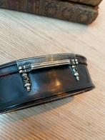 18e eeuws tabaksdoos schildpad koloniaal met zilver rager, Antiek en Kunst, Ophalen of Verzenden