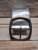 Zilverkleurige brede riem belts & co, Overige kleuren, 5 cm of meer, Belts & co, Echt leder