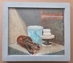 Stilleven. Olieverf op board. Gesigneerd., Antiek en Kunst, Ophalen of Verzenden