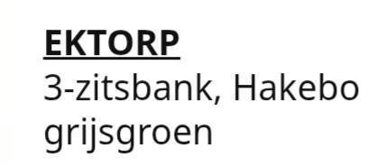 Gratis Ikea Ektorp 3 zits bank met grijze en groene hoezen, Huis en Inrichting, Banken | Bankstellen, Gebruikt, Driepersoons, 200 tot 250 cm