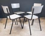 24 x schoolstoel terrasstoelen Zuiver cafe stoelen kantine, Vijf, Zes of meer stoelen, Grijs, Ophalen of Verzenden, Zo goed als nieuw