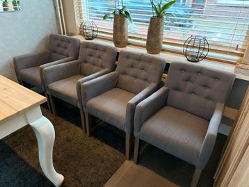 Eetkamer stoelen stof Antraciet beschikbaar voor biedingen