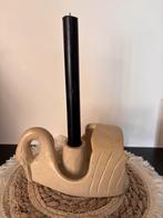 Sculpturale spekstenen kandelaar in zwaanvorm, Verzamelen, Beelden en Beeldjes, Ophalen of Verzenden, Zo goed als nieuw, Dier