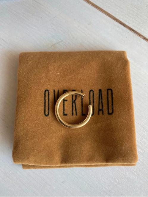 Overload Studios Cerceau ring 14k goud black onyx, Sieraden, Tassen en Uiterlijk, Ringen, Nieuw, Dame of Heer, 17 tot 18, Goud