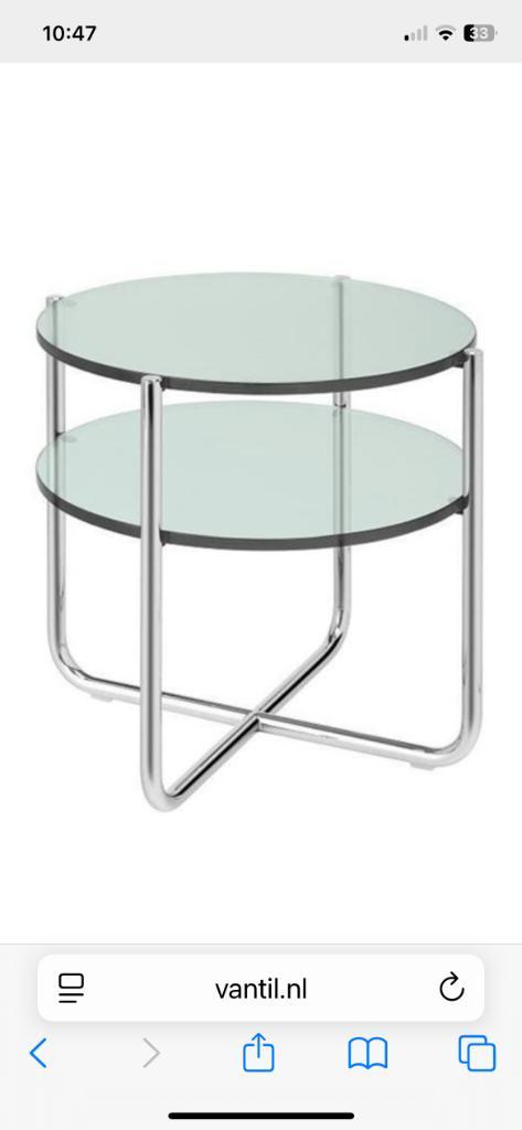 Bijzettafel van Gispen GT 425 in smetteloze staat, Huis en Inrichting, Tafels | Bijzettafels, Zo goed als nieuw, Rond, 45 tot 60 cm